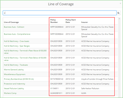 Line of Coverage