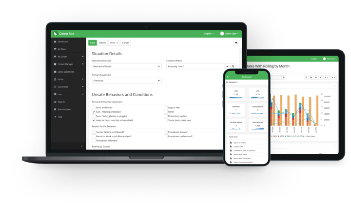 EHS Insight work observations screen