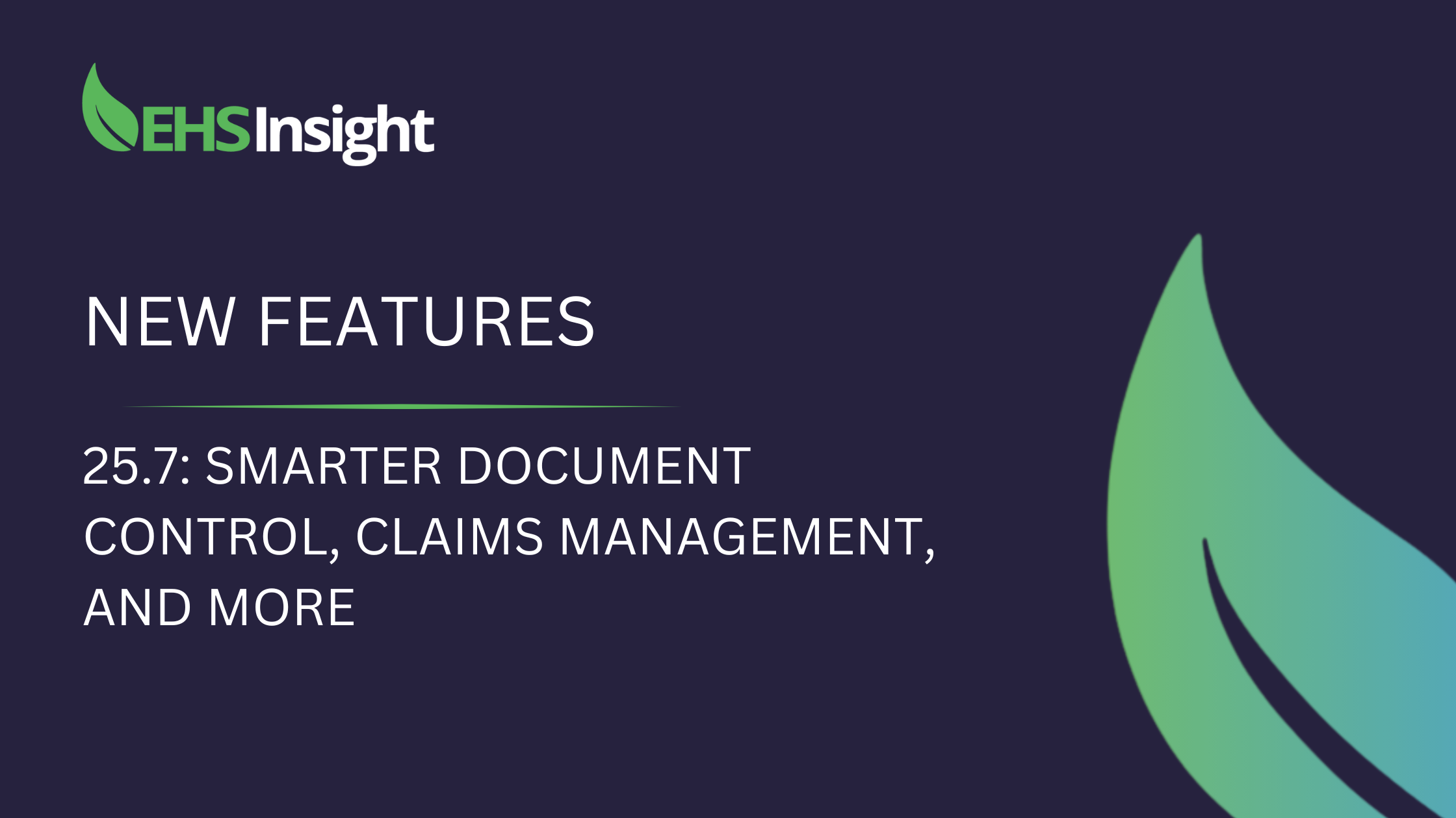 ehs insight new release