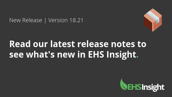 New software release 18.21