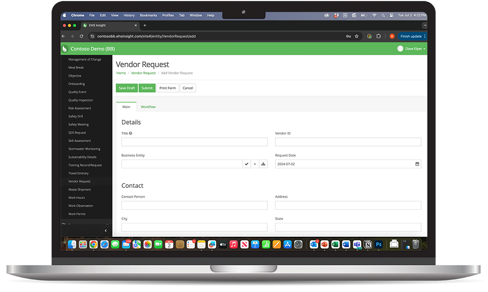 Vendor & Contractor Management Module Vendor & Contractor Management Module
